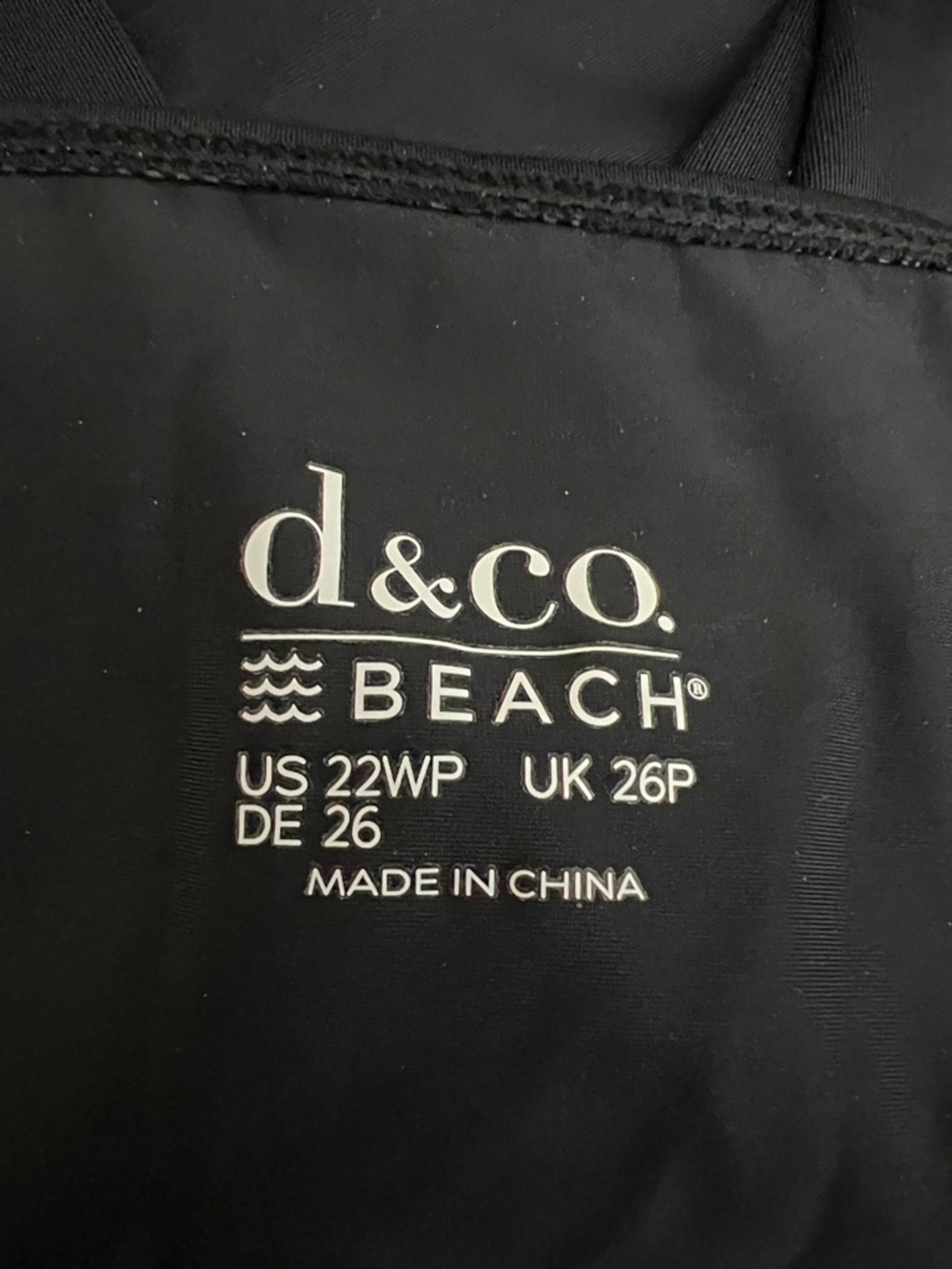 NWOT d&co. BEACH Black Swim Dress - Picture 4 of 4